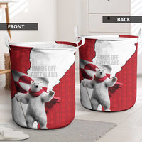 Hands Off Greenland Laundry Basket Poland Bear with Flag