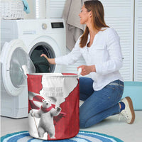 Hands Off Greenland Laundry Basket Poland Bear with Flag