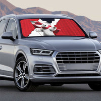 Hands Off Greenland Auto Sun Shade Poland Bear with Flag
