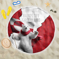 Hands Off Greenland Beach Blanket Poland Bear with Flag
