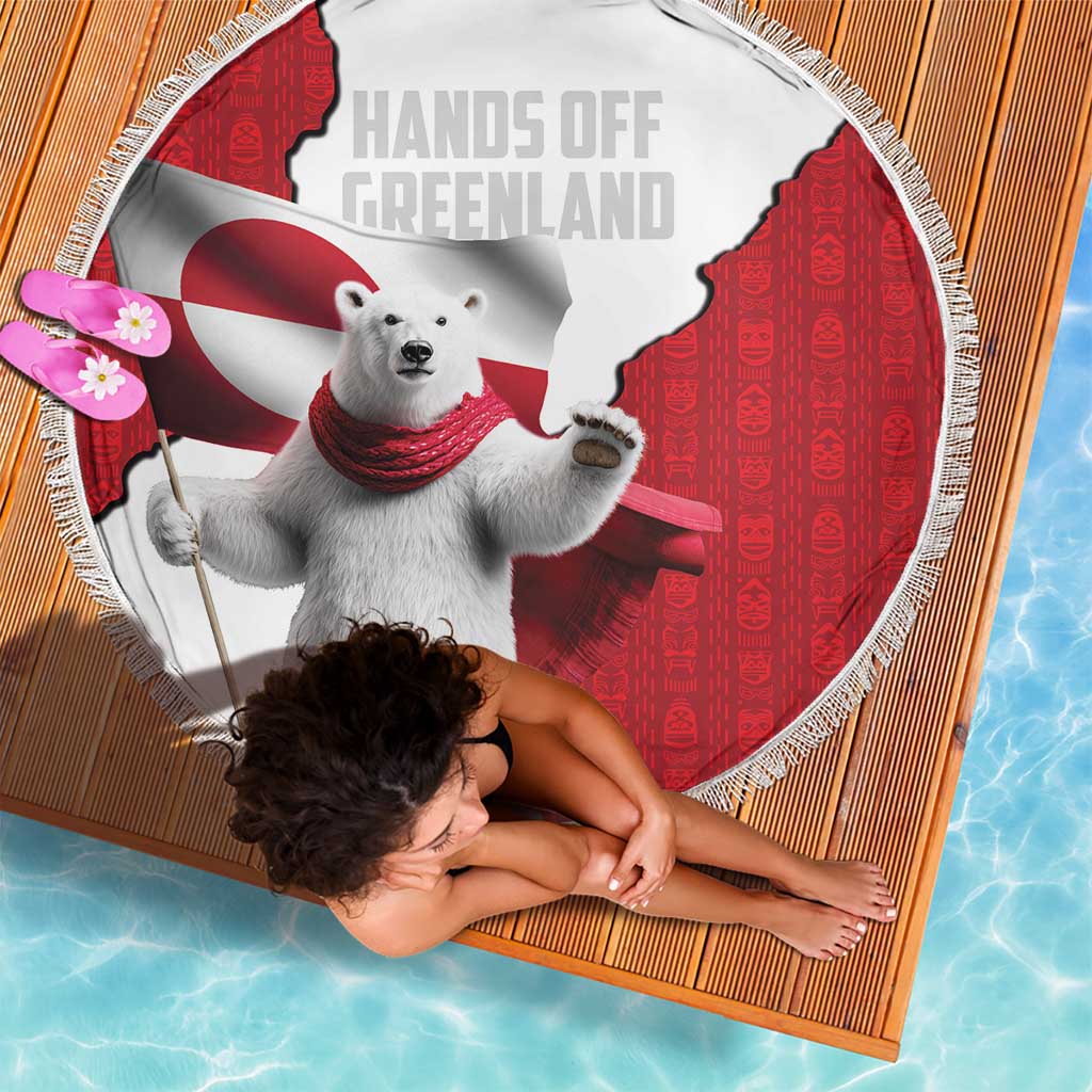 Hands Off Greenland Beach Blanket Poland Bear with Flag