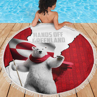 Hands Off Greenland Beach Blanket Poland Bear with Flag