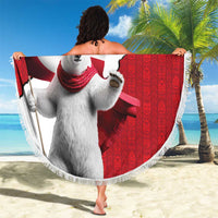 Hands Off Greenland Beach Blanket Poland Bear with Flag