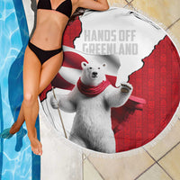 Hands Off Greenland Beach Blanket Poland Bear with Flag