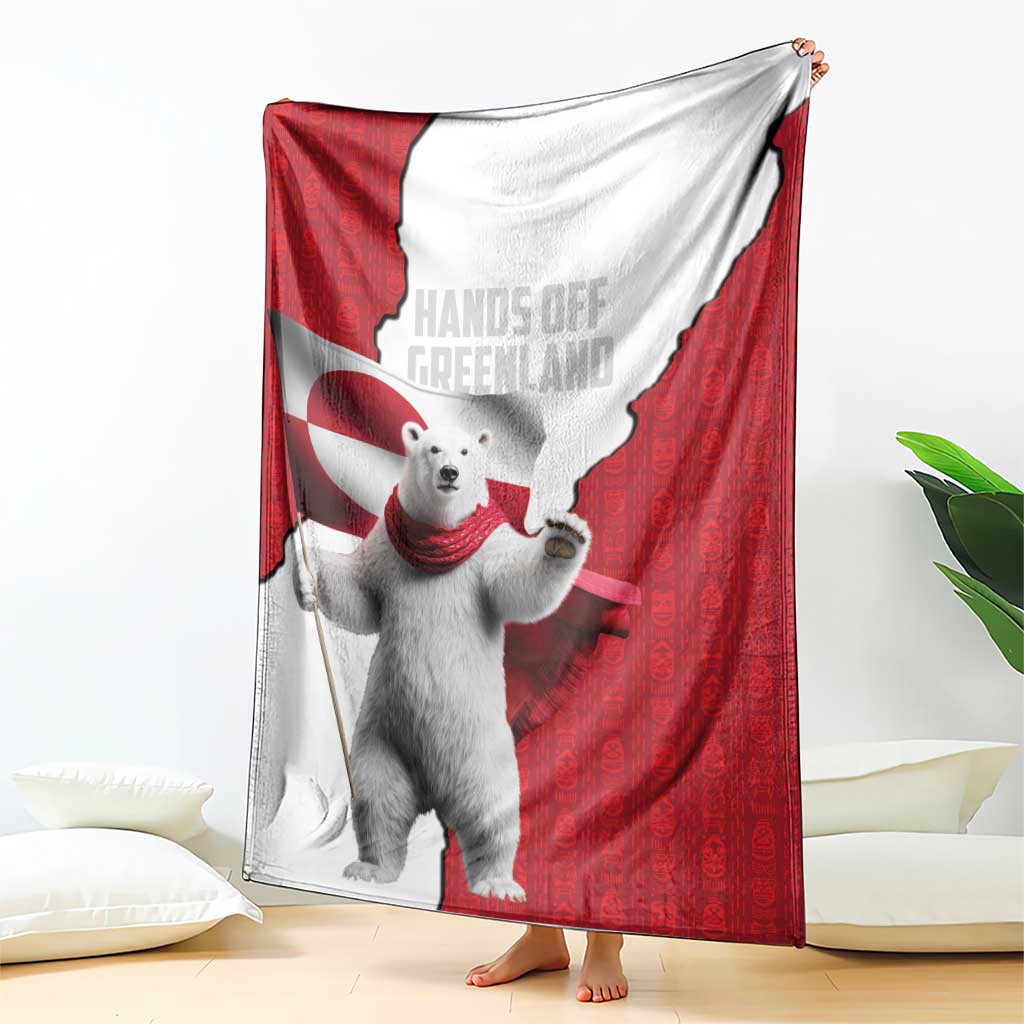 Hands Off Greenland Blanket Poland Bear with Flag