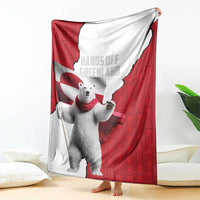 Hands Off Greenland Blanket Poland Bear with Flag