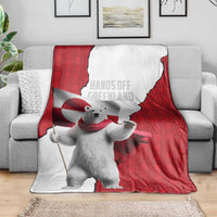 Hands Off Greenland Blanket Poland Bear with Flag