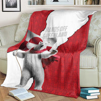 Hands Off Greenland Blanket Poland Bear with Flag