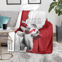 Hands Off Greenland Blanket Poland Bear with Flag