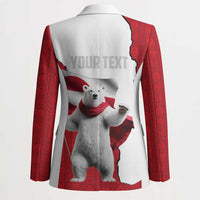 Hands Off Greenland Personalized Blazer Poland Bear with Flag