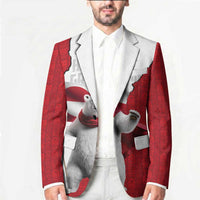 Hands Off Greenland Personalized Blazer Poland Bear with Flag