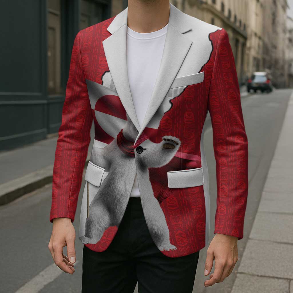 Hands Off Greenland Personalized Blazer Poland Bear with Flag