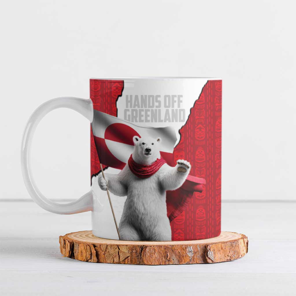 Hands Off Greenland Personalized Ceramic Mug Poland Bear with Flag