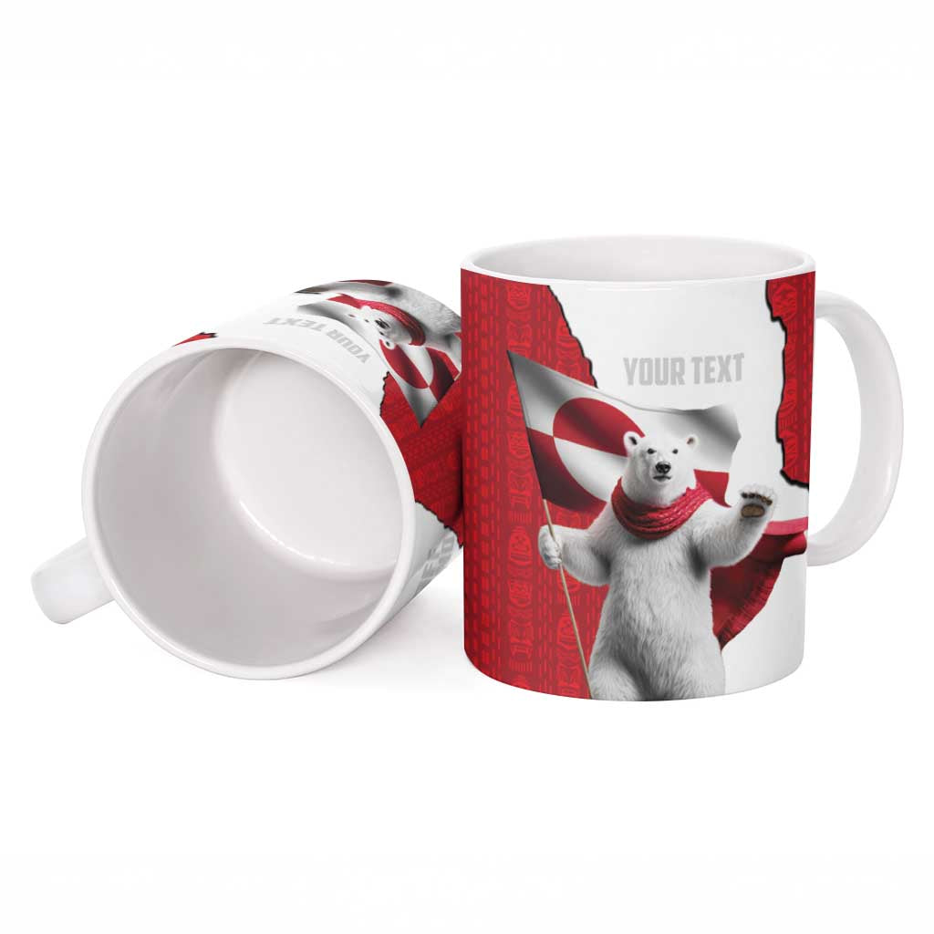 Hands Off Greenland Personalized Ceramic Mug Poland Bear with Flag