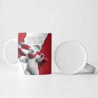 Hands Off Greenland Personalized Ceramic Mug Poland Bear with Flag
