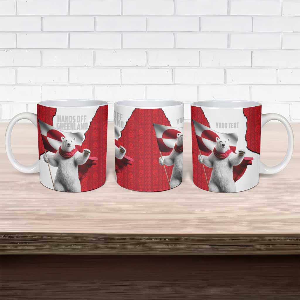 Hands Off Greenland Personalized Ceramic Mug Poland Bear with Flag