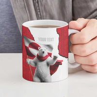 Hands Off Greenland Personalized Ceramic Mug Poland Bear with Flag