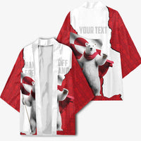 Hands Off Greenland Personalized Kimono Poland Bear with Flag