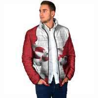 Hands Off Greenland Personalized Padded Jacket Poland Bear with Flag