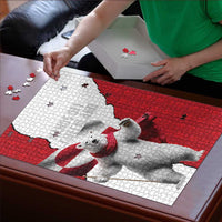 Hands Off Greenland Puzzle Poland Bear with Flag
