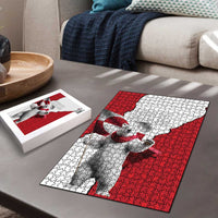 Hands Off Greenland Puzzle Poland Bear with Flag