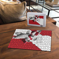 Hands Off Greenland Puzzle Poland Bear with Flag