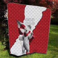 Hands Off Greenland Quilt Poland Bear with Flag
