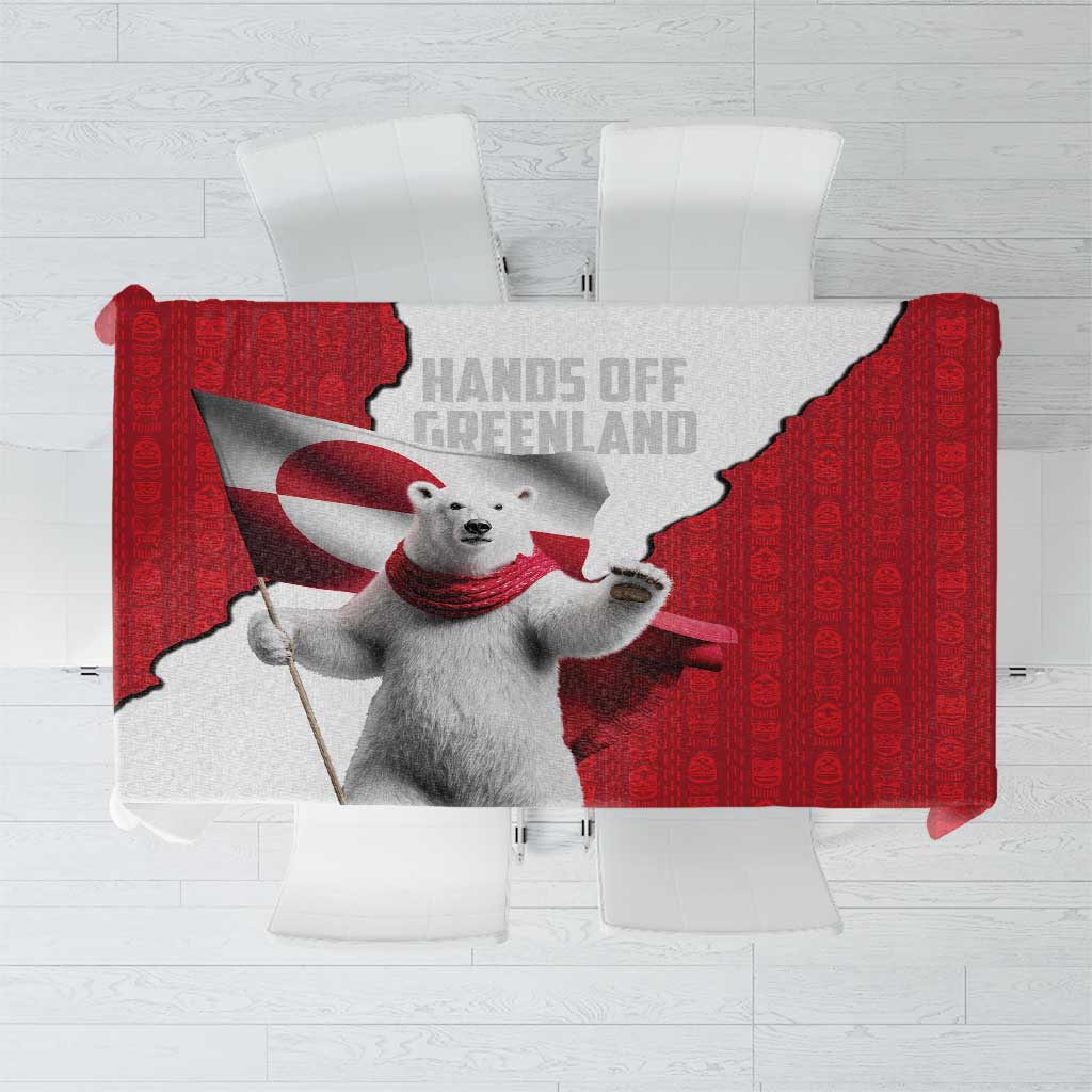 Hands Off Greenland Tablecloth Poland Bear with Flag
