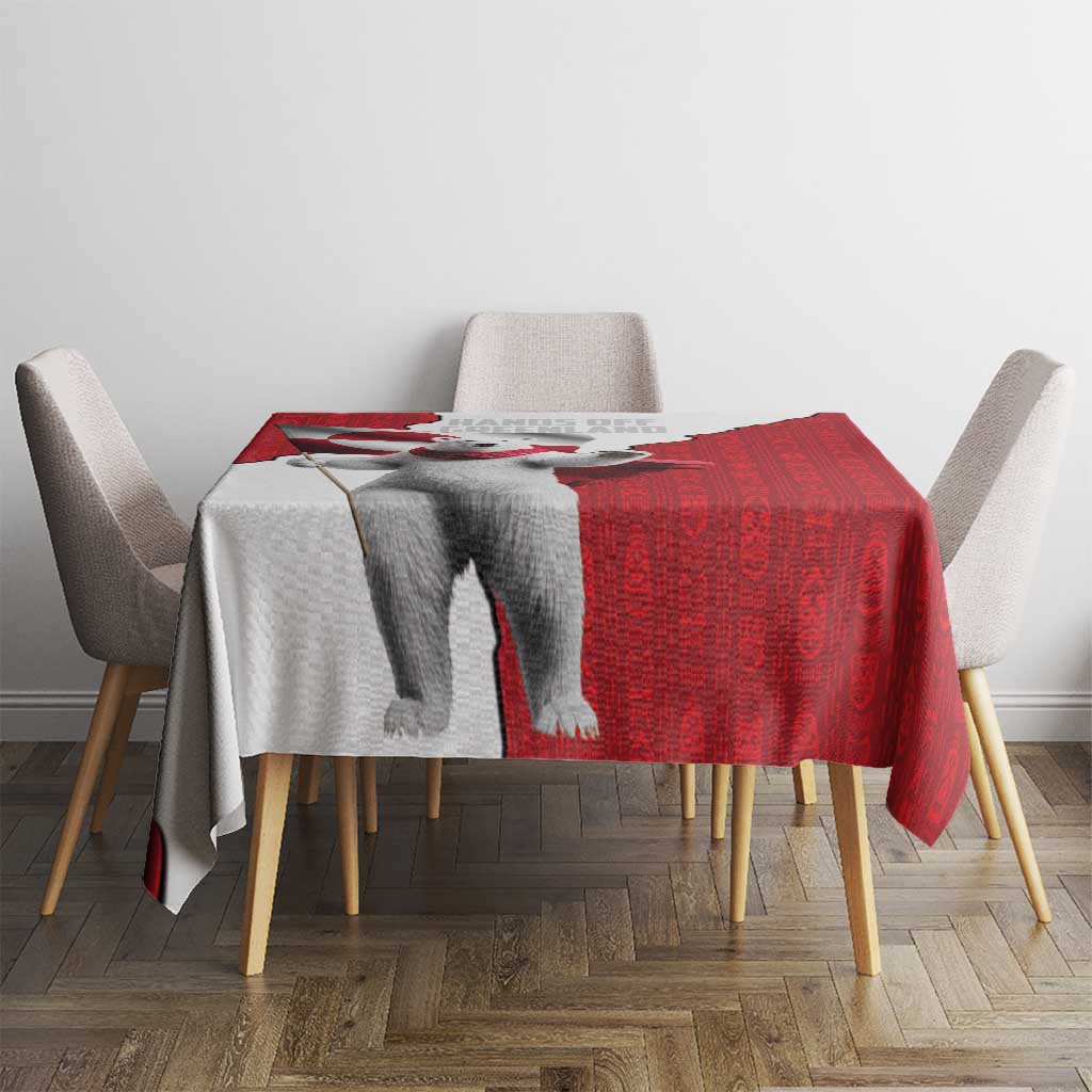Hands Off Greenland Tablecloth Poland Bear with Flag