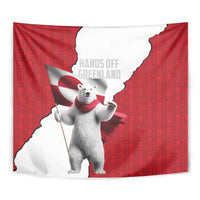 Hands Off Greenland Tapestry Poland Bear with Flag