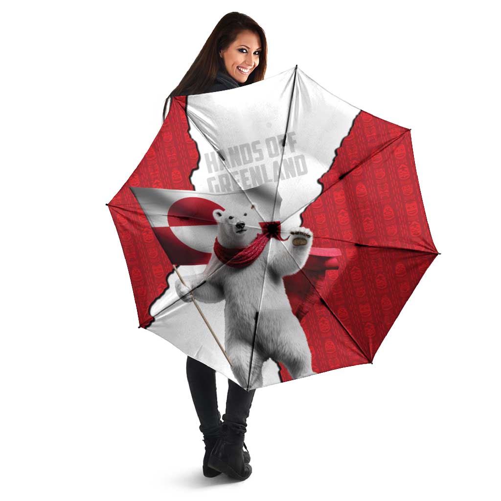 Hands Off Greenland Umbrella Poland Bear with Flag