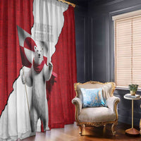 Hands Off Greenland Window Curtain Poland Bear with Flag