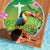 Brazil Rio-Toucan Bird Personalized Beach Blanket Tropical Flowers