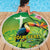 Brazil Rio-Toucan Bird Personalized Beach Blanket Tropical Flowers