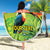 Brazil Rio-Toucan Bird Personalized Beach Blanket Tropical Flowers