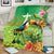 Brazil Rio-Toucan Bird Personalized Blanket Tropical Flowers