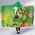 Brazil Rio-Toucan Bird Personalized Hooded Blanket Tropical Flowers