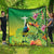 Brazil Rio-Toucan Bird Personalized Quilt Tropical Flowers