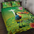 Brazil Rio-Toucan Bird Personalized Quilt Bed Set Tropical Flowers