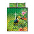 Brazil Rio-Toucan Bird Personalized Quilt Bed Set Tropical Flowers