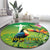 Brazil Rio-Toucan Bird Personalized Round Carpet Tropical Flowers