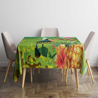Brazil Rio-Toucan Bird Personalized Tablecloth Tropical Flowers