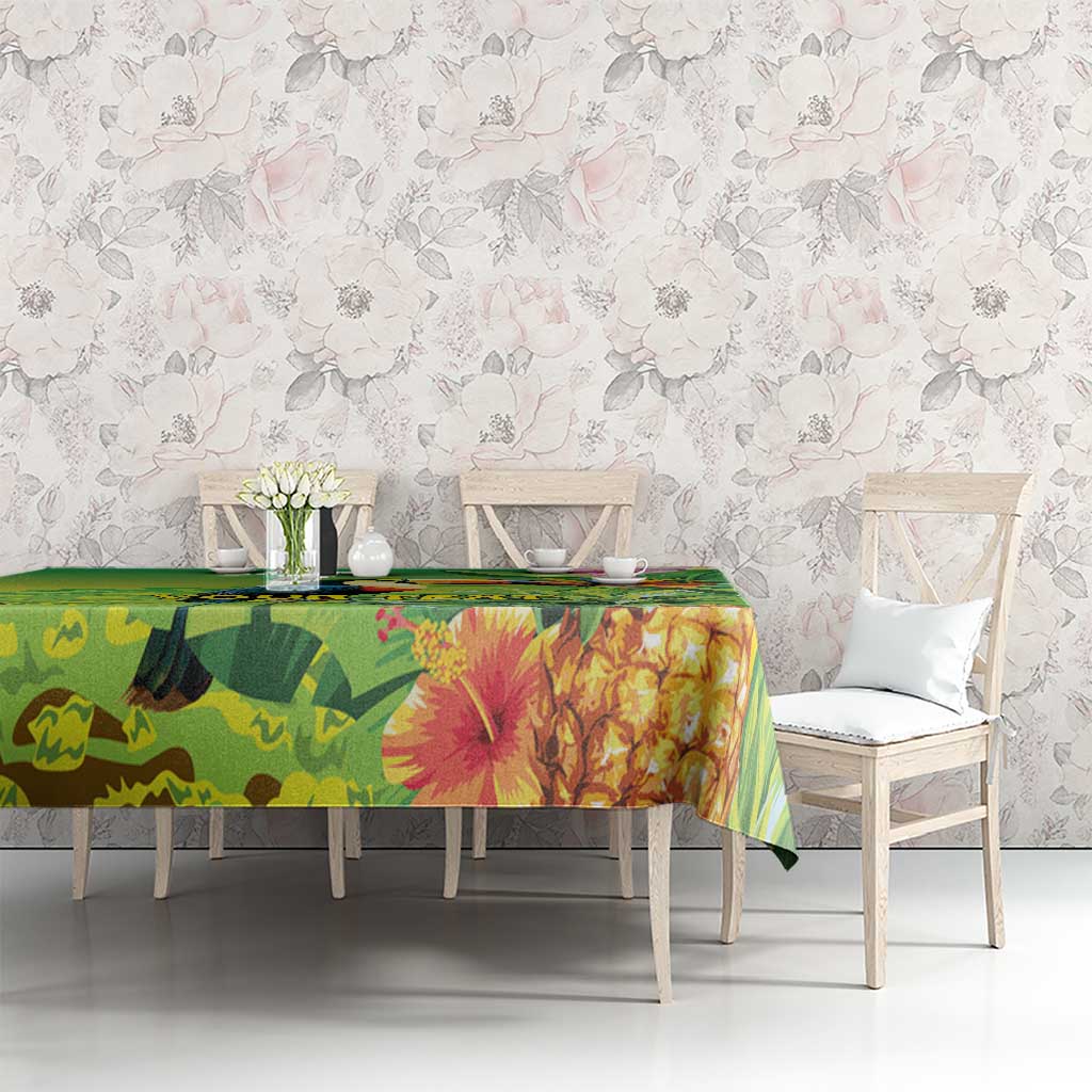 Brazil Rio-Toucan Bird Personalized Tablecloth Tropical Flowers