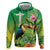 Brazil Rio-Toucan Bird Personalized Zip Hoodie Tropical Flowers