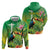 Brazil Rio-Toucan Bird Personalized Zip Hoodie Tropical Flowers