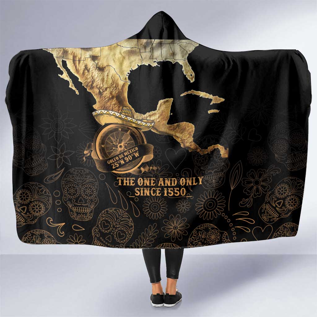 Gulf Of Mexico Hooded Blanket Historic Gulf of Mexico Map Since 1550