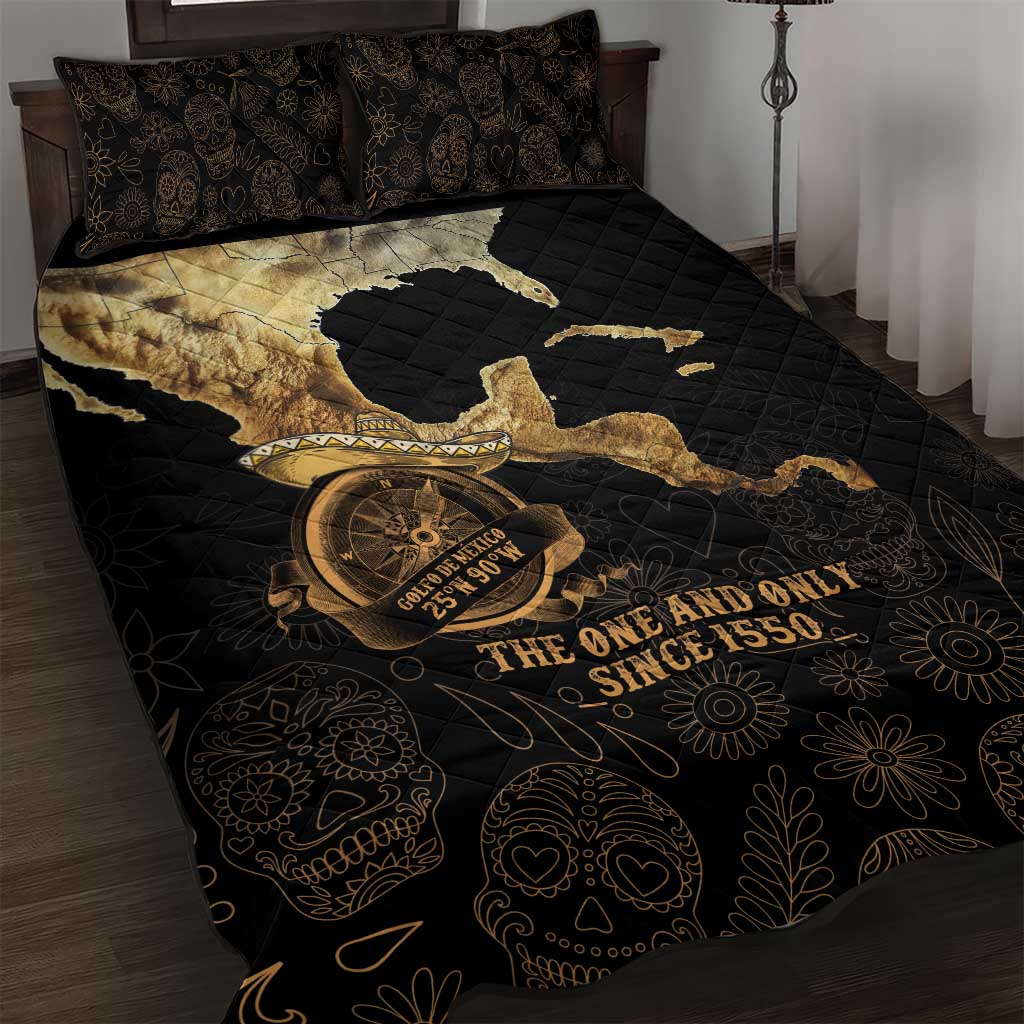 Gulf Of Mexico Quilt Bed Set Historic Gulf of Mexico Map Since 1550