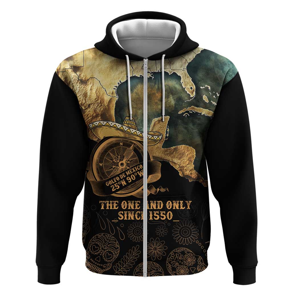 Gulf Of Mexico Zip Hoodie Historic Gulf of Mexico Map Since 1550