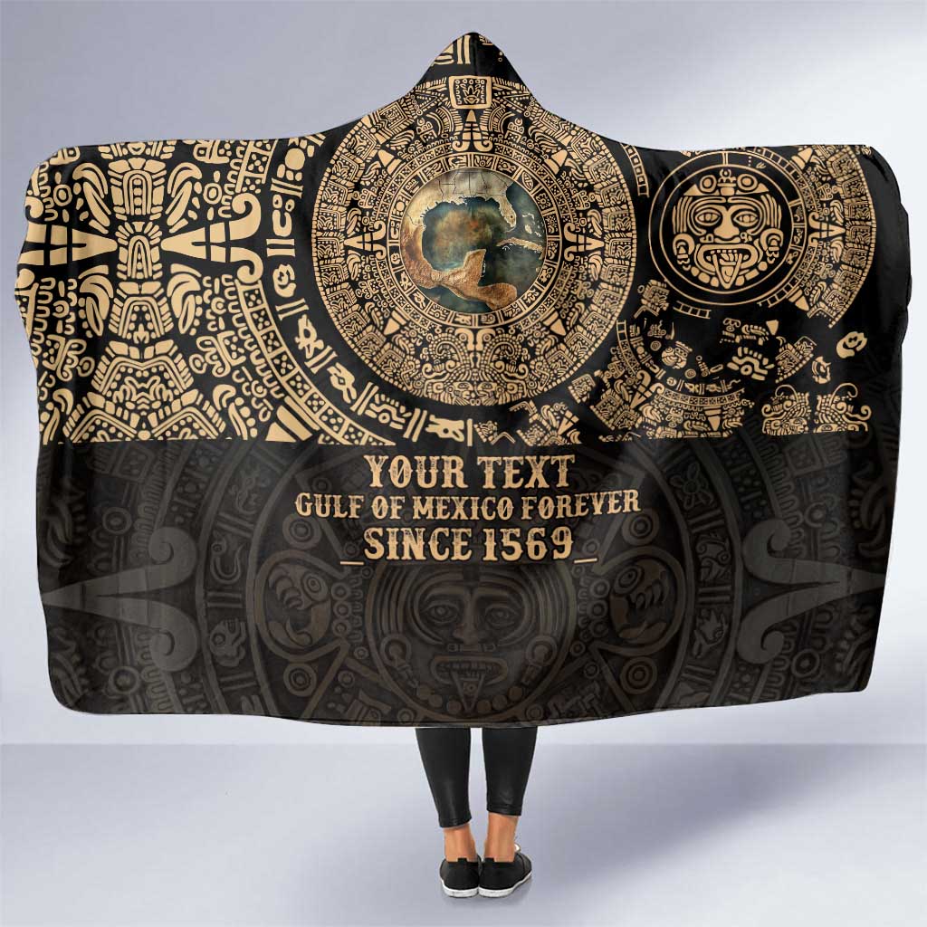 Gulf of Mexico Personalized Hooded Blanket Since 1569 Aztec Vingtage