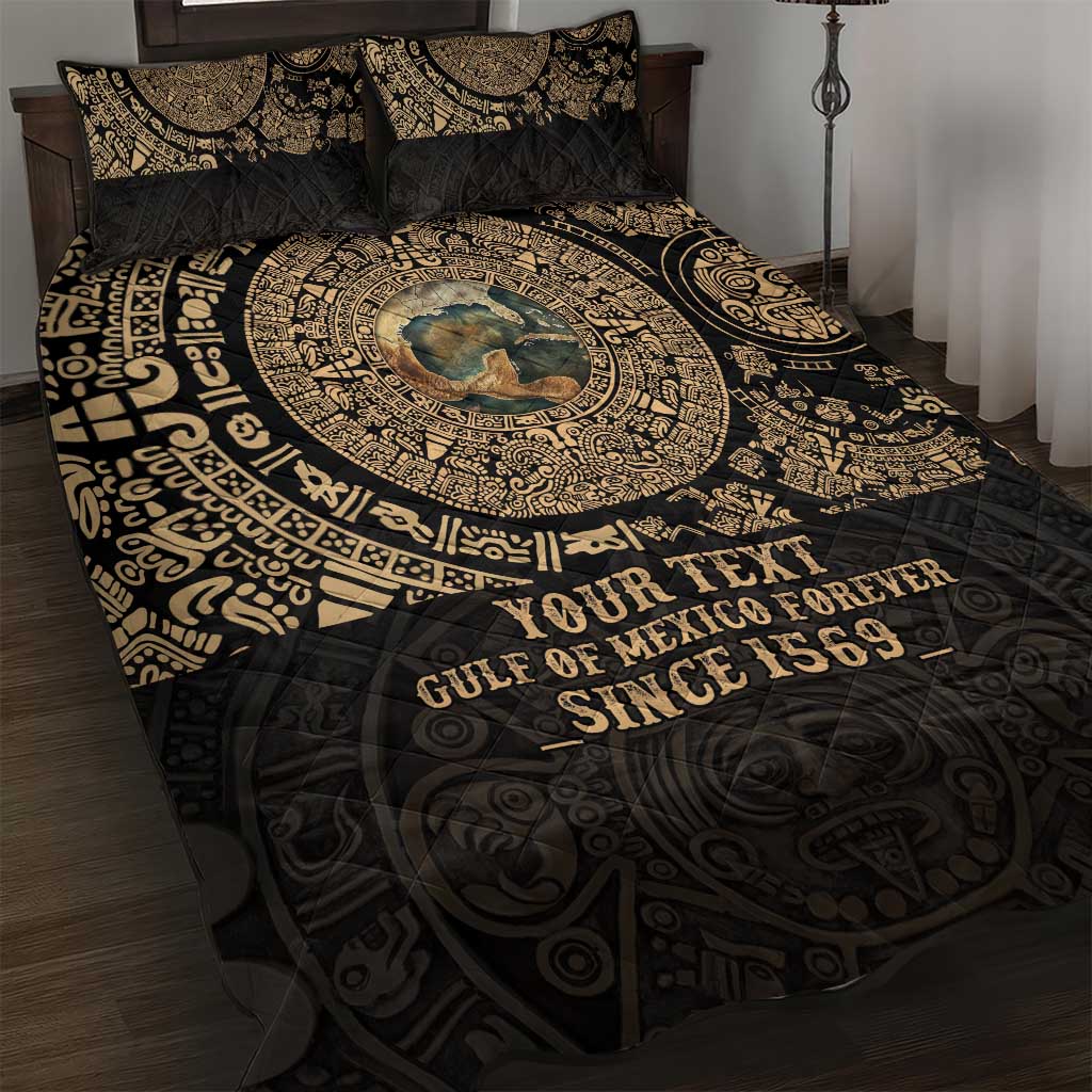 Gulf of Mexico Personalized Quilt Bed Set Since 1569 Aztec Vingtage